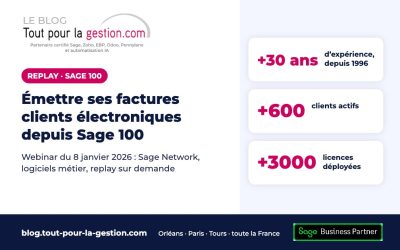 Sage 100 : émettre ses factures clients électroniques (replay)