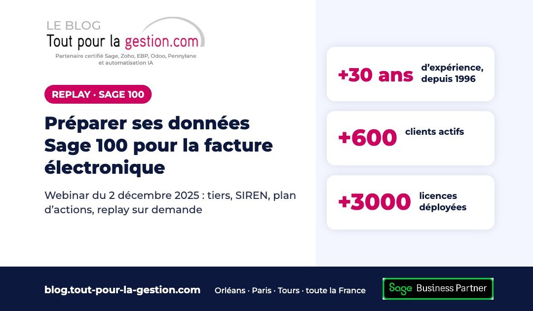 Sage 100 : préparer ses données pour la facture électronique