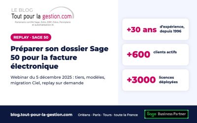 Sage 50 : préparer son dossier pour la facture électronique