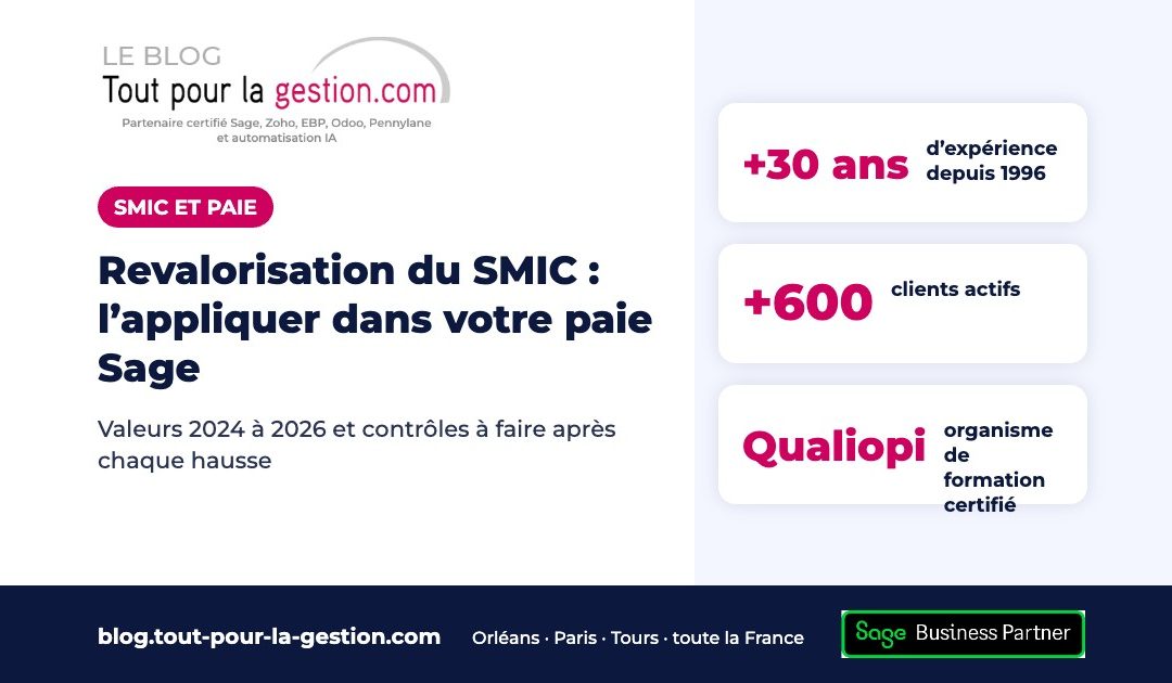 Revalorisation du SMIC : l’appliquer dans votre paie Sage