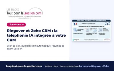 Ringover et Zoho CRM : la téléphonie d’entreprise dopée à l’IA, intégrée à votre CRM
