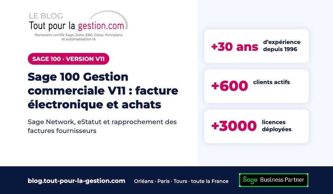 Sage 100 Gestion commerciale V11 : facture électronique et achats