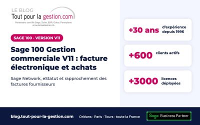 Sage 100 Gestion commerciale V11 : facture électronique et achats