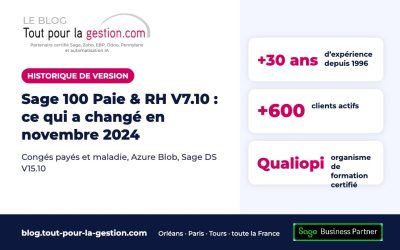 Sage 100 Paie & RH V7.10 : ce qui a changé en novembre 2024