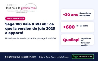 Sage 100 Paie & RH v8 : ce que la version de juin 2025 a apporté