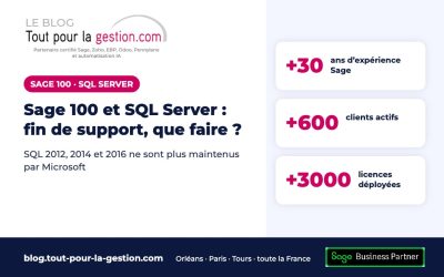 Sage 100 et SQL Server 2012, 2014, 2016 : fin de support, que faire ?