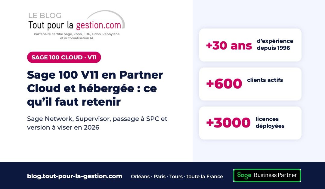 Sage 100 V11 en Partner Cloud et hébergée : ce qu’il faut retenir