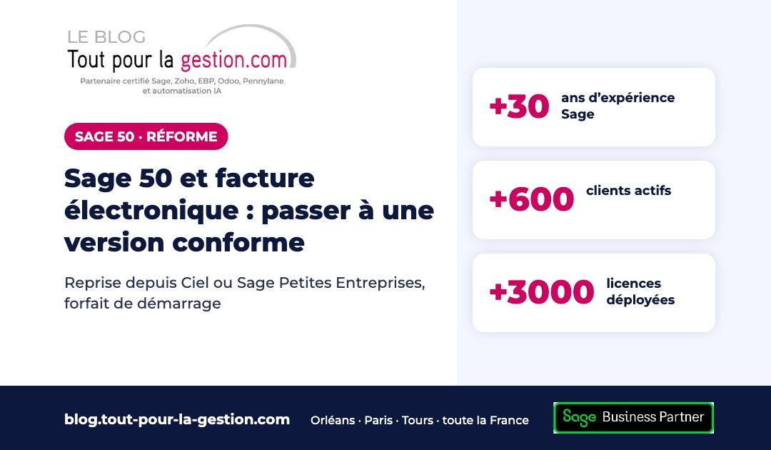 Sage 50 et facture électronique : passer à une version conforme