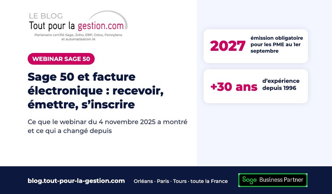 Sage 50 et facture électronique : le webinar du 4 novembre 2025