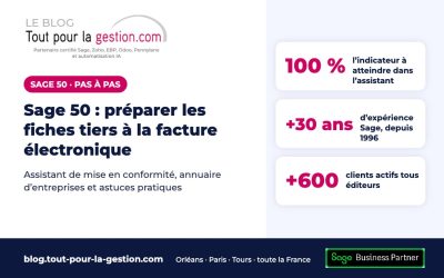 Sage 50 : préparer les fiches tiers à la facture électronique