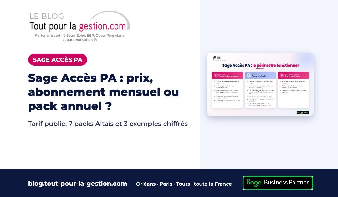 Sage Accès PA : prix, abonnement mensuel ou pack annuel ?