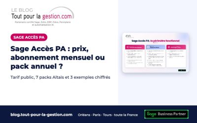 Sage Accès PA : prix, abonnement mensuel ou pack annuel ?