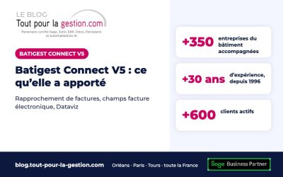 Sage Batigest Connect V5 : rapprochement de factures et Dataviz