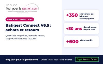 Batigest Connect V6.5 : bons de retour et rapprochement fournisseurs