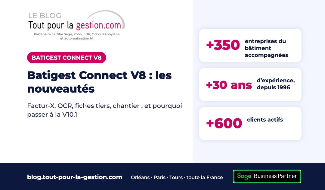 Sage Batigest Connect V8 : les nouveautés facture électronique