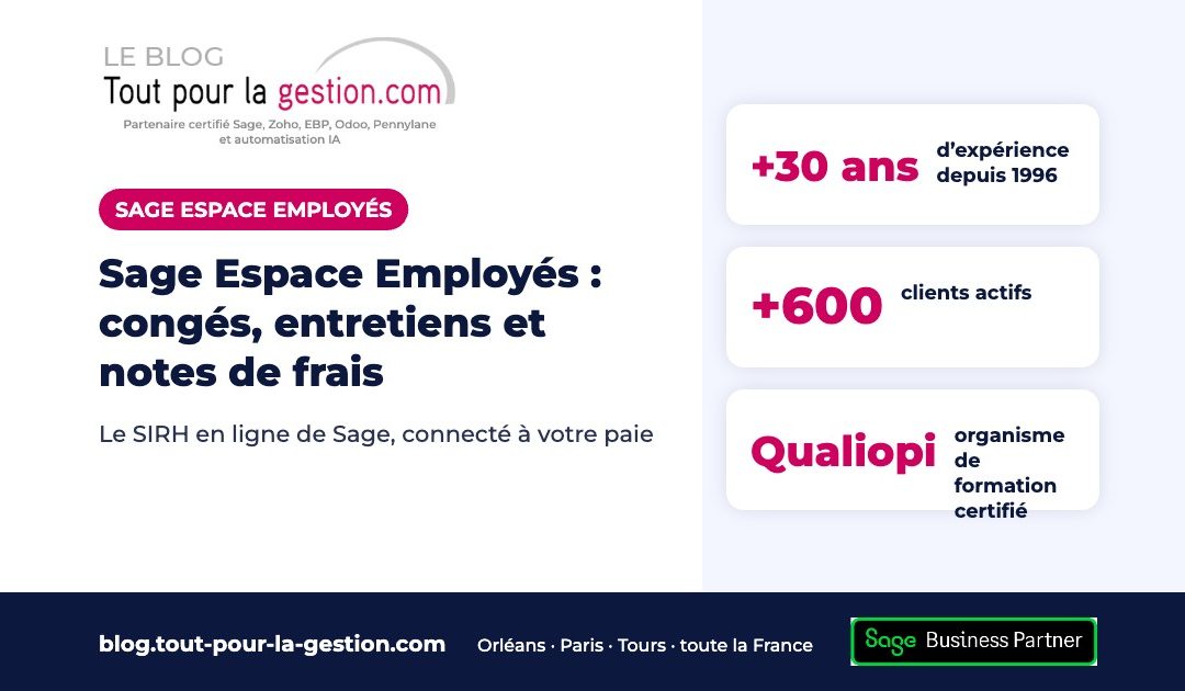 Sage Espace Employés : congés, entretiens et notes de frais en ligne