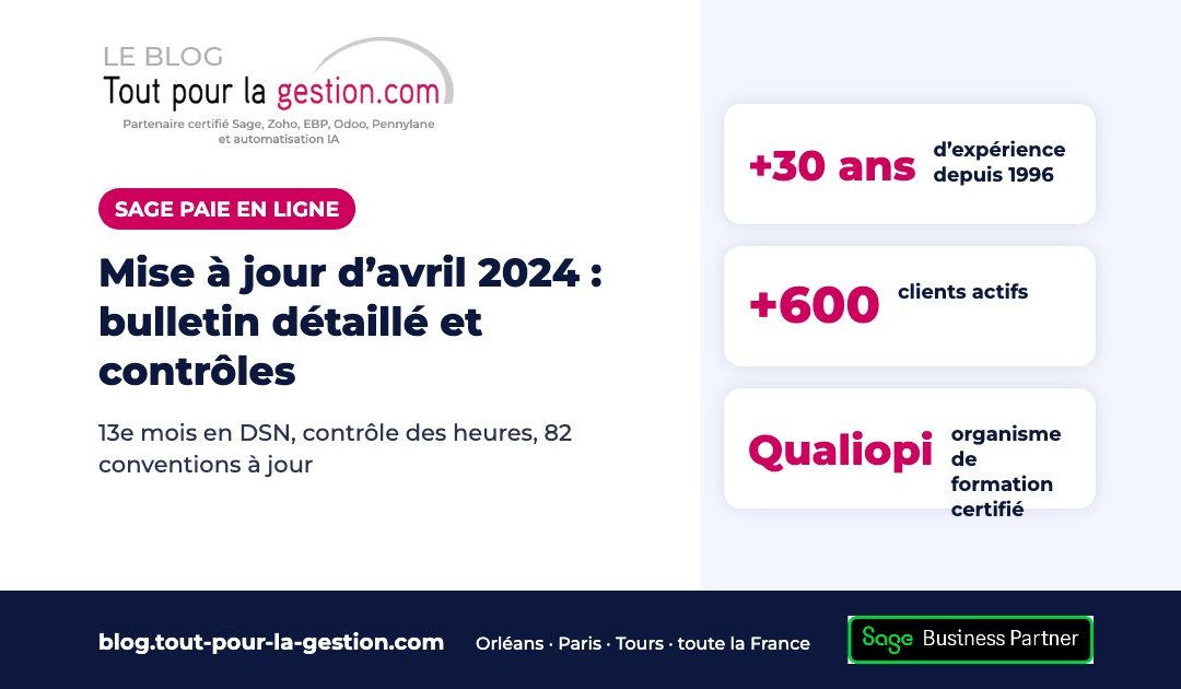 Sage paie en ligne, avril 2024 : bulletin détaillé et contrôles