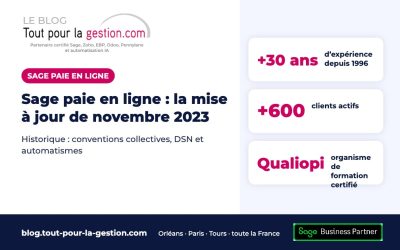 Sage paie en ligne : la mise à jour de novembre 2023 (historique)