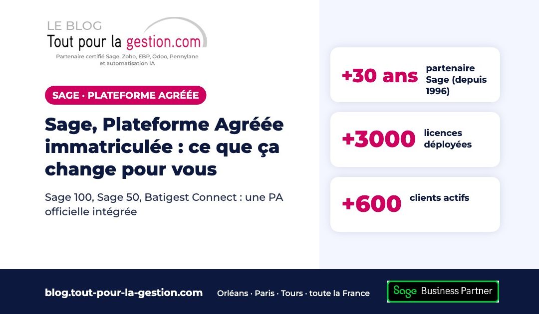 Sage, Plateforme Agréée immatriculée : ce que ça change pour vous
