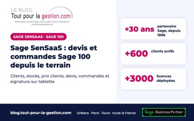 Sage SenSaaS : devis et commandes Sage 100 depuis le terrain