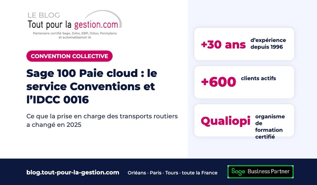 Sage 100 Paie cloud : le service Conventions et l’IDCC 0016 (2025)