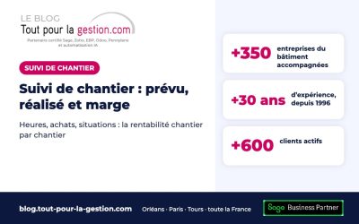 Suivi de chantier Batigest Connect : prévu, réalisé et marge