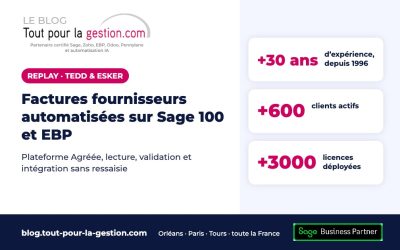 Tedd & Esker : factures fournisseurs automatisées sur Sage 100 et EBP