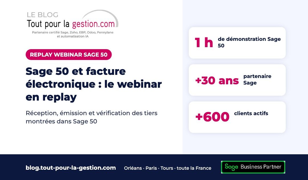 Sage 50 et facture électronique : le webinar en replay