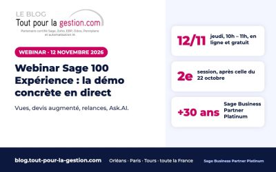 Webinar Sage 100 Expérience du 12 novembre 2026 : démos en direct